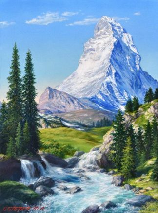 "Водопад в Альпах"